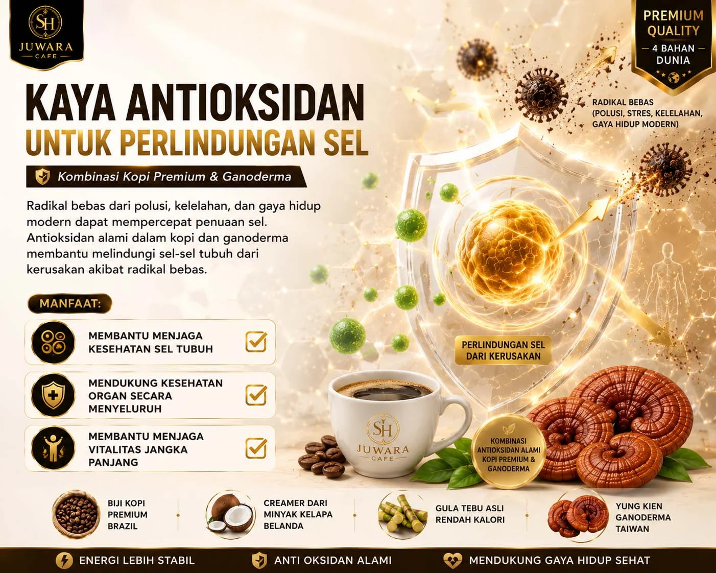 KAYA ANTIOKSIDAN UNTUK PERLINDUNGAN SEL